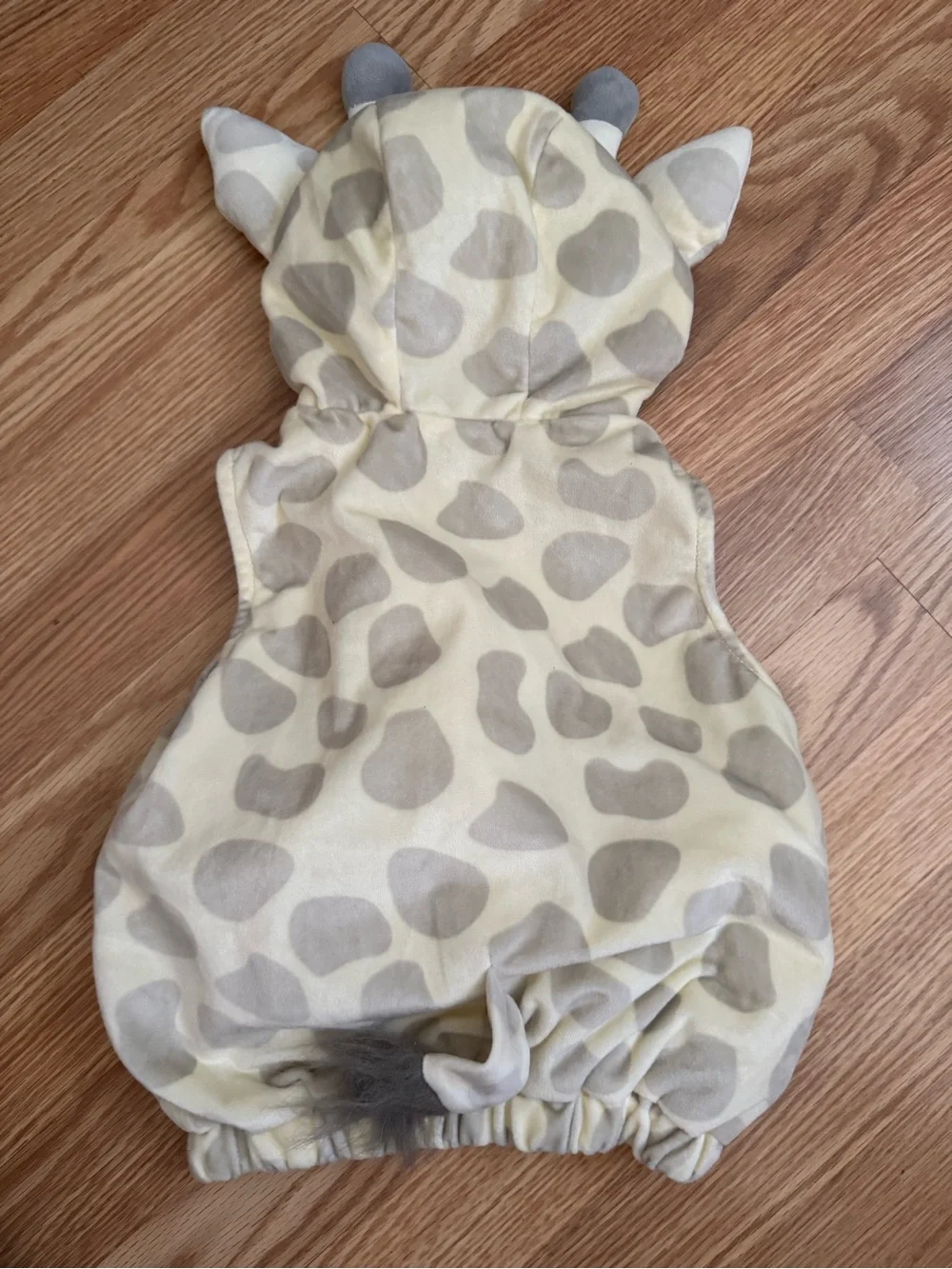 Plush Giraffe Hooded Baby costume- Cream & Gray -Halloween